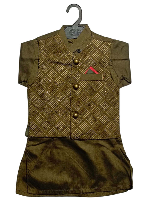 KIDS KURTA SHALWAR AND WAIST COAT