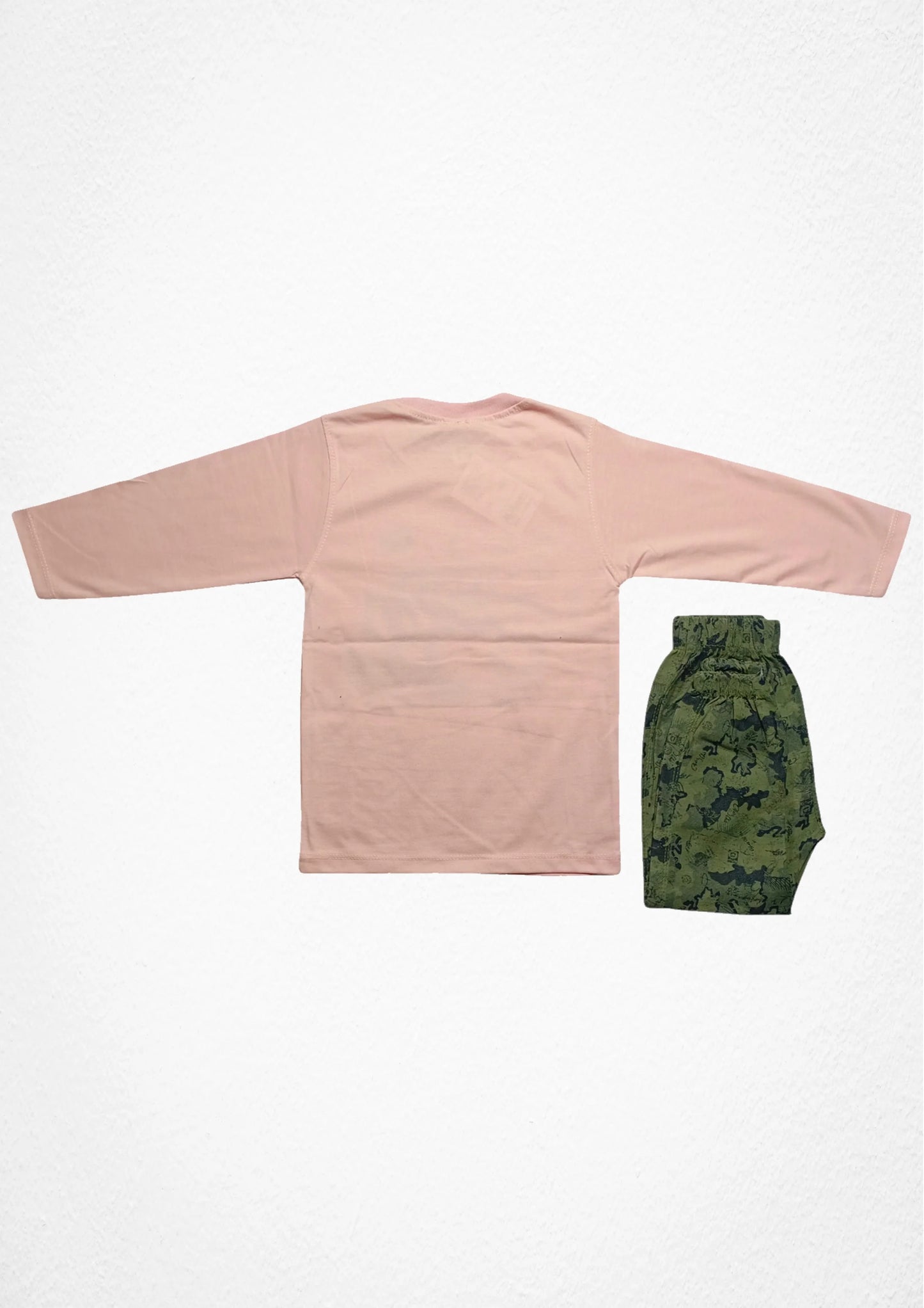 BOYS T-SHIRT AND CAMOUFLAGE PENT